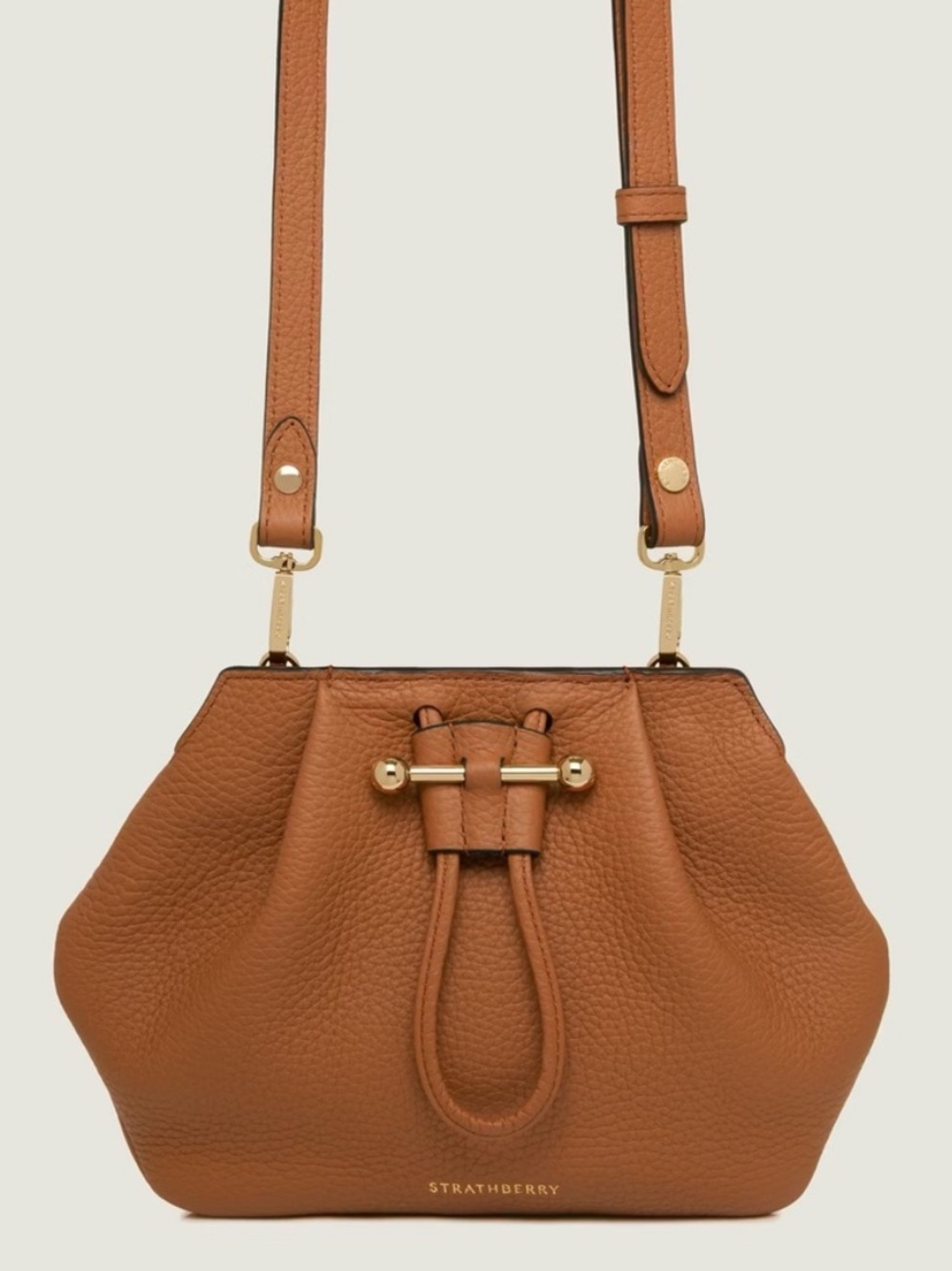 Strathberry Osette Crossbody Grain Tan Parisian Chic Quiet Luxury Leather